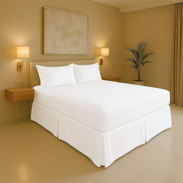 Microfiber pleated bed skirts for sale with smooth texture