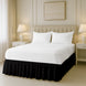 Microfiber wrap-around bed skirt easy to put on full beds