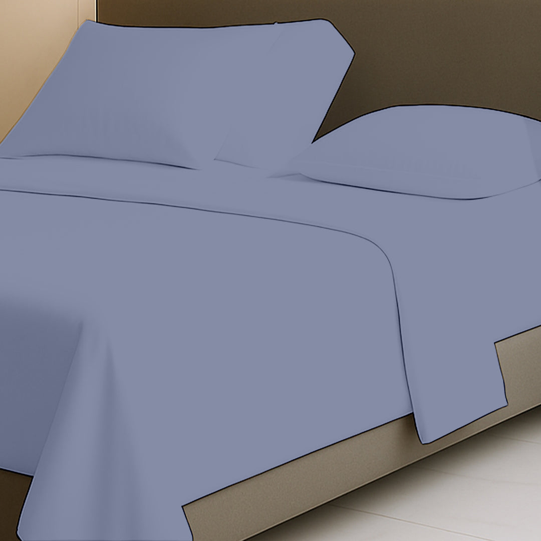 Luxury 600 TC split top sheets king size with smooth finish