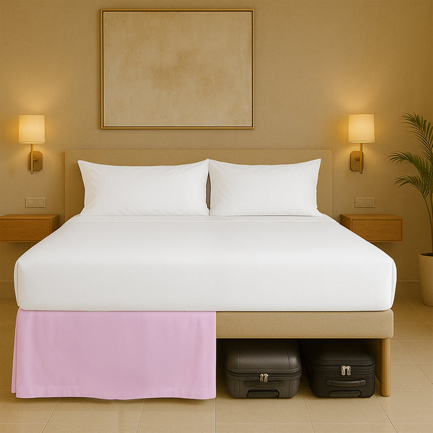 Microfiber pleated bed skirts for sale with smooth texture