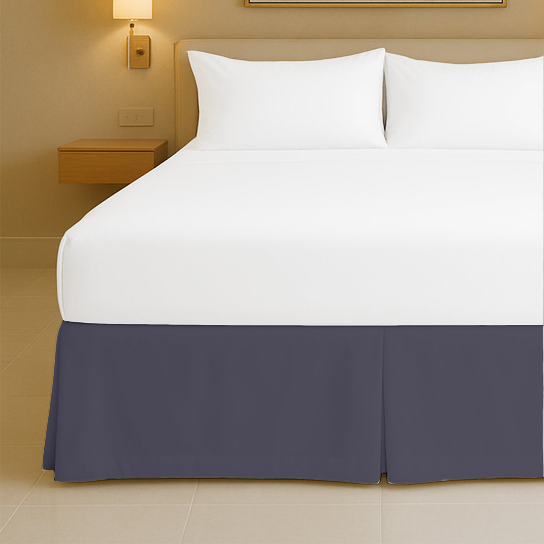 Cotton-like microfiber pleated dust ruffles bed skirts