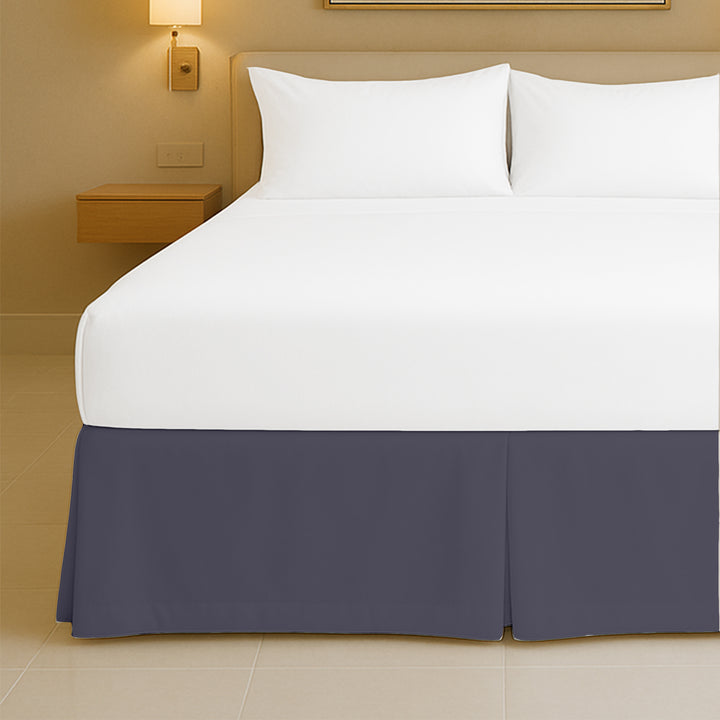 Cotton-like microfiber pleated dust ruffles bed skirts