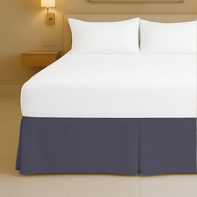 Cotton-like microfiber pleated dust ruffles bed skirts