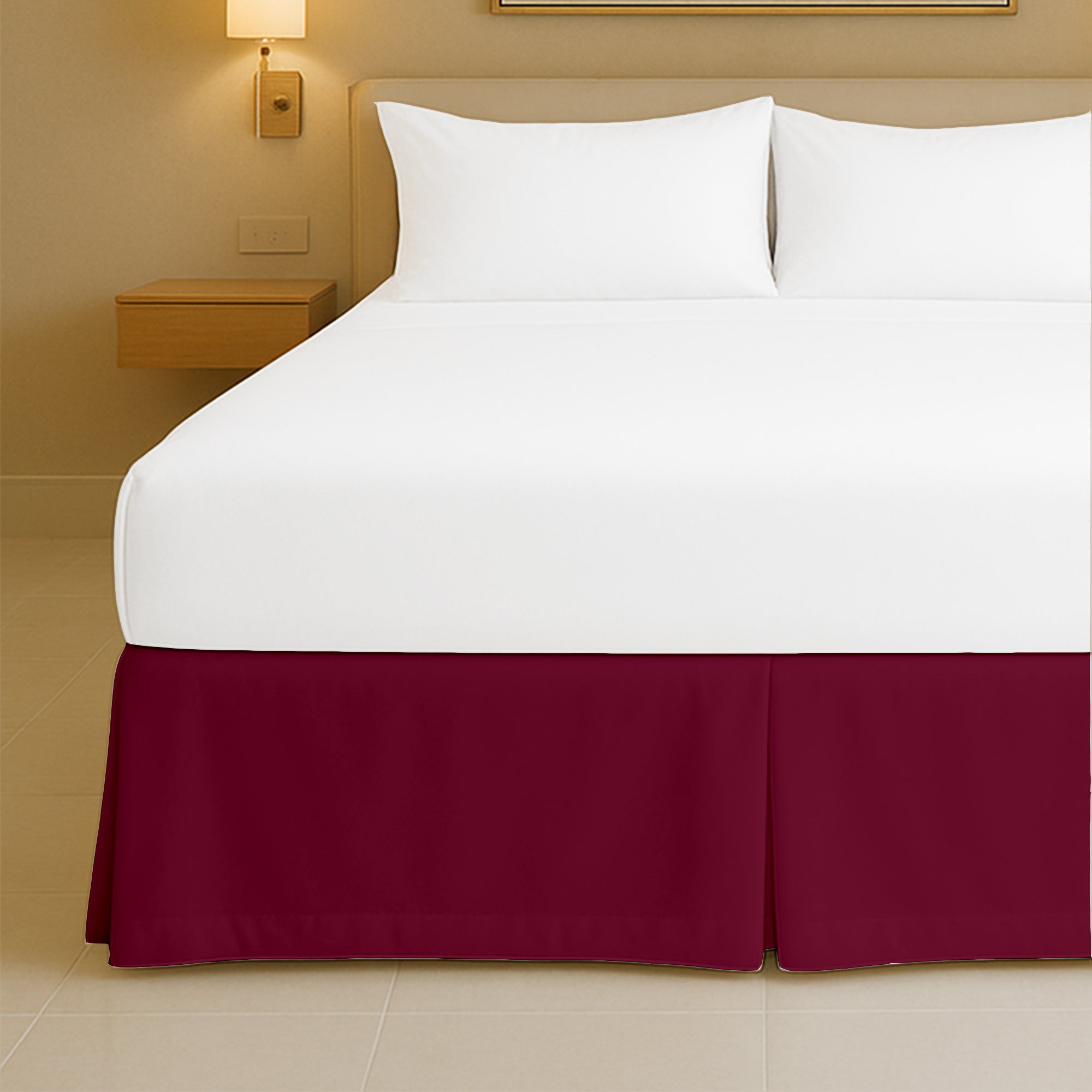 Top rated microfiber pleated bed skirt for full size beds
