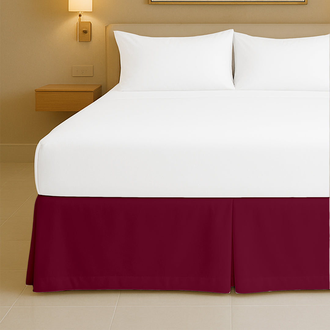 Top rated microfiber pleated bed skirt for full size beds