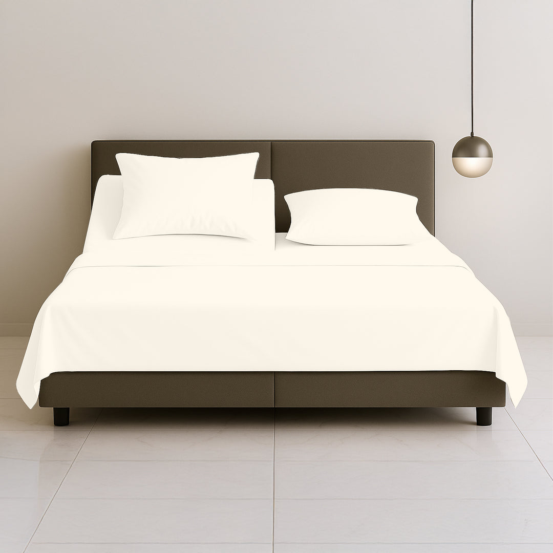 Luxury 600 TC split top sheets king size with smooth finish