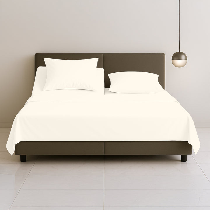 Luxury 600 TC split top sheets king size with smooth finish
