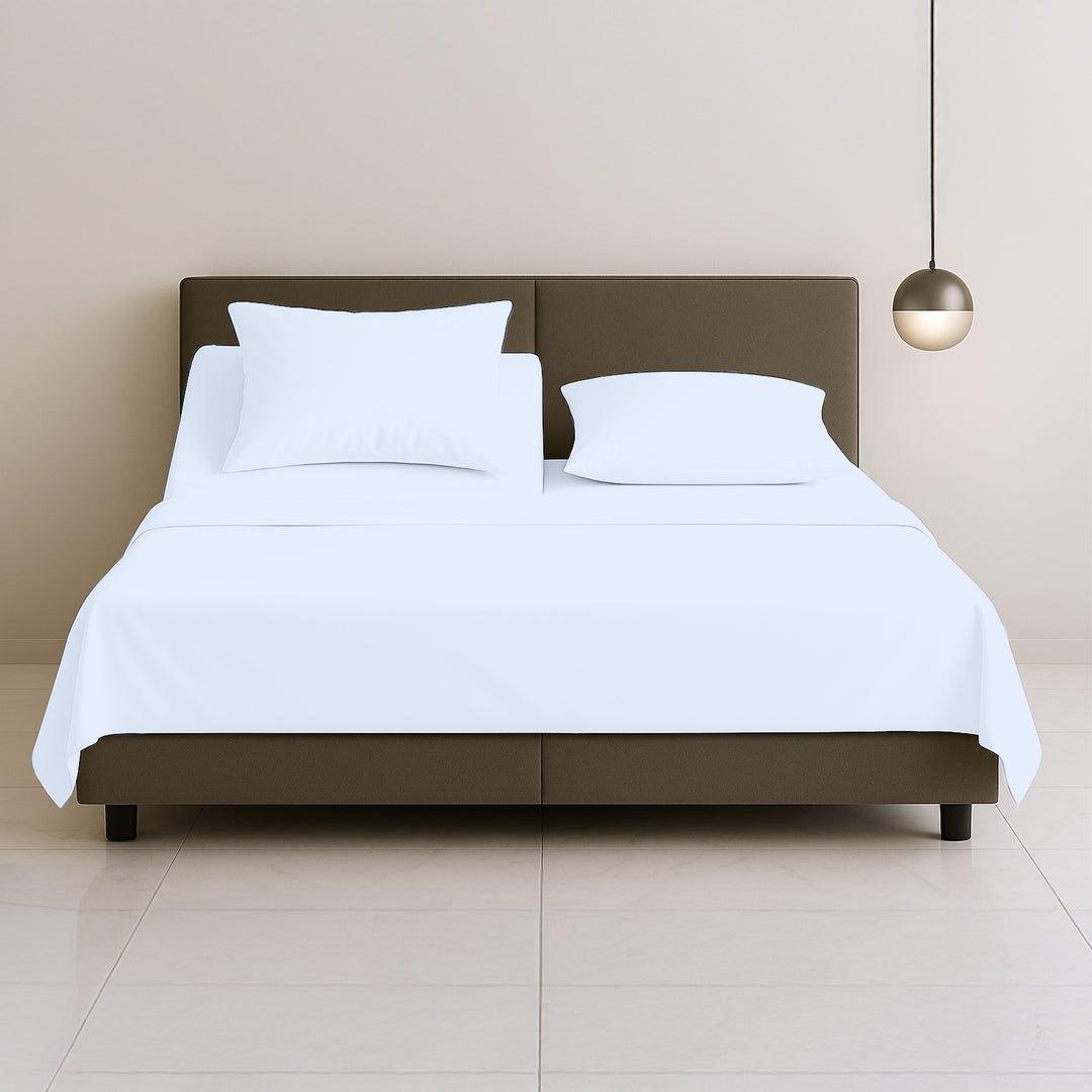 Luxury 600 TC split top sheets king size with smooth finish