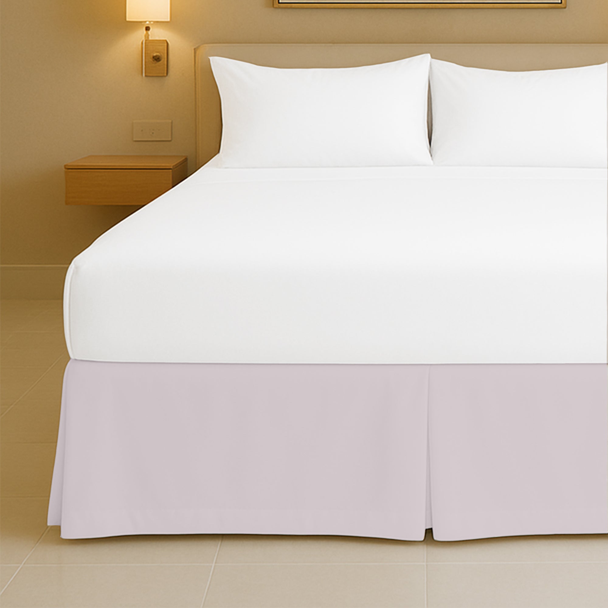 Microfiber pleated bed skirts for sale with smooth texture