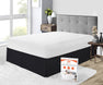 BLACK PLEATED BED SKIRT