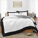 Rich 100% Cotton Black Two Tone Duvet Cover