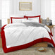 Egyptian Cotton Blood Red Two Tone Duvet Cover