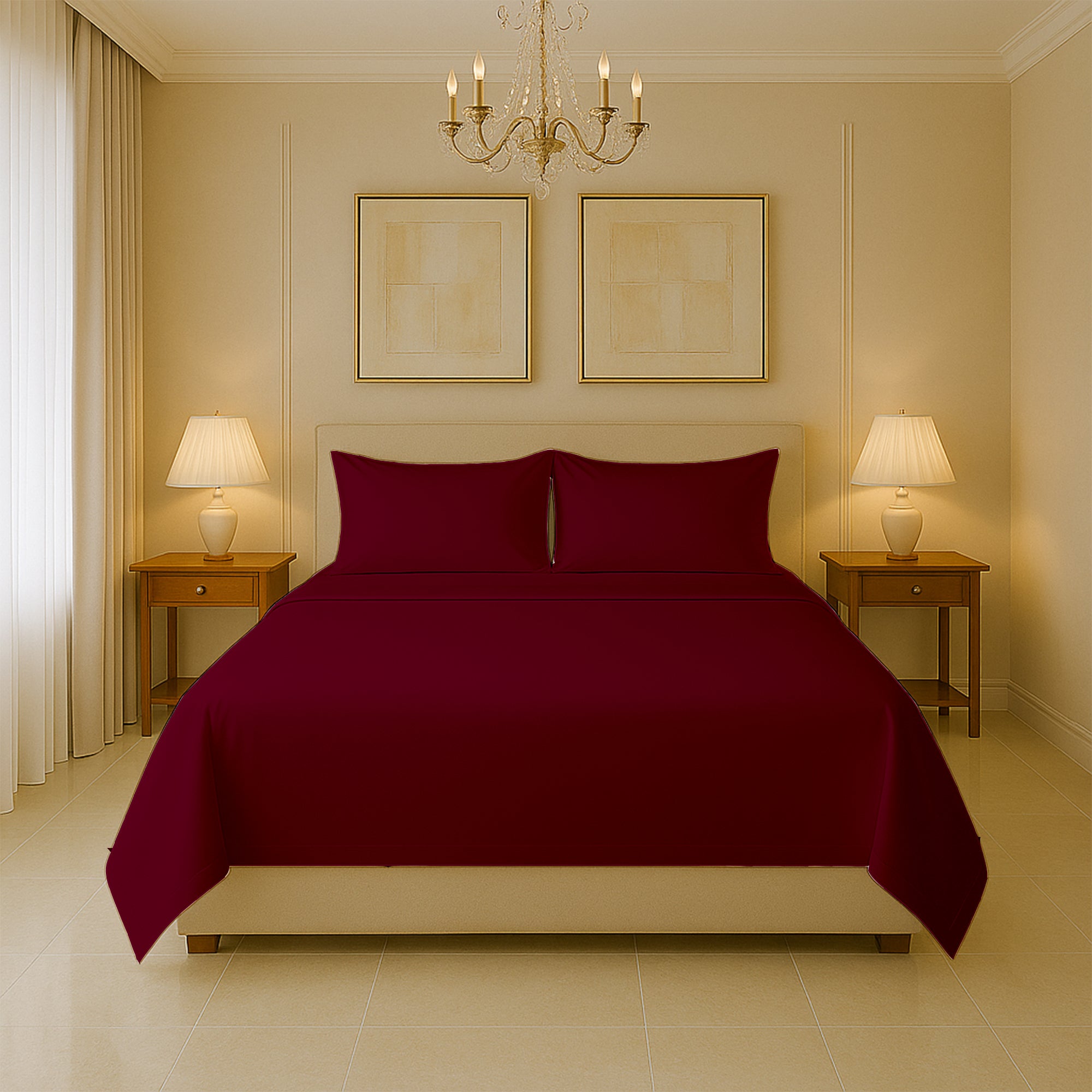 SGI Bedding 600 thread count King sheet set in ivory