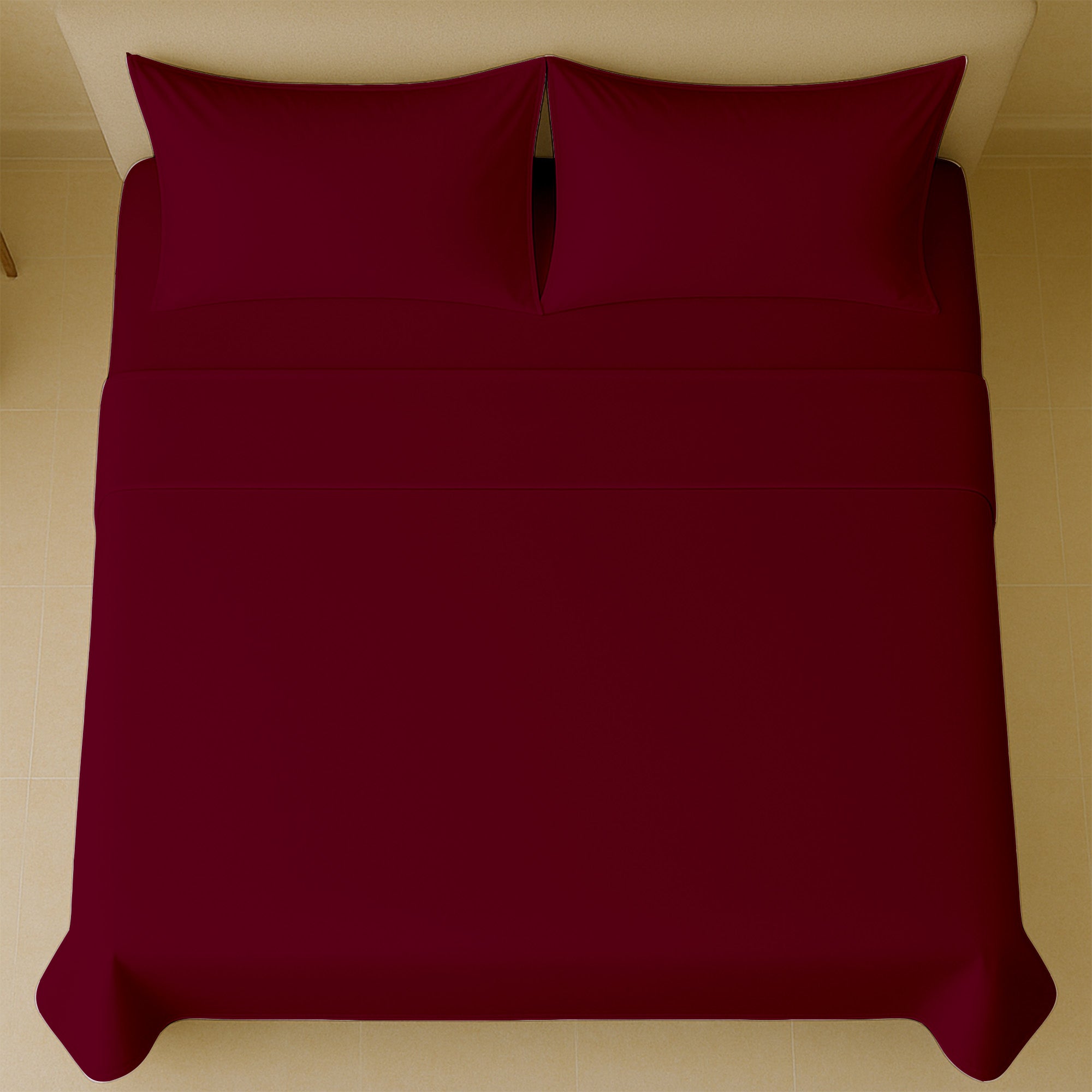 Premium 1000 count bed sheets made from Egyptian cotton neatly folded