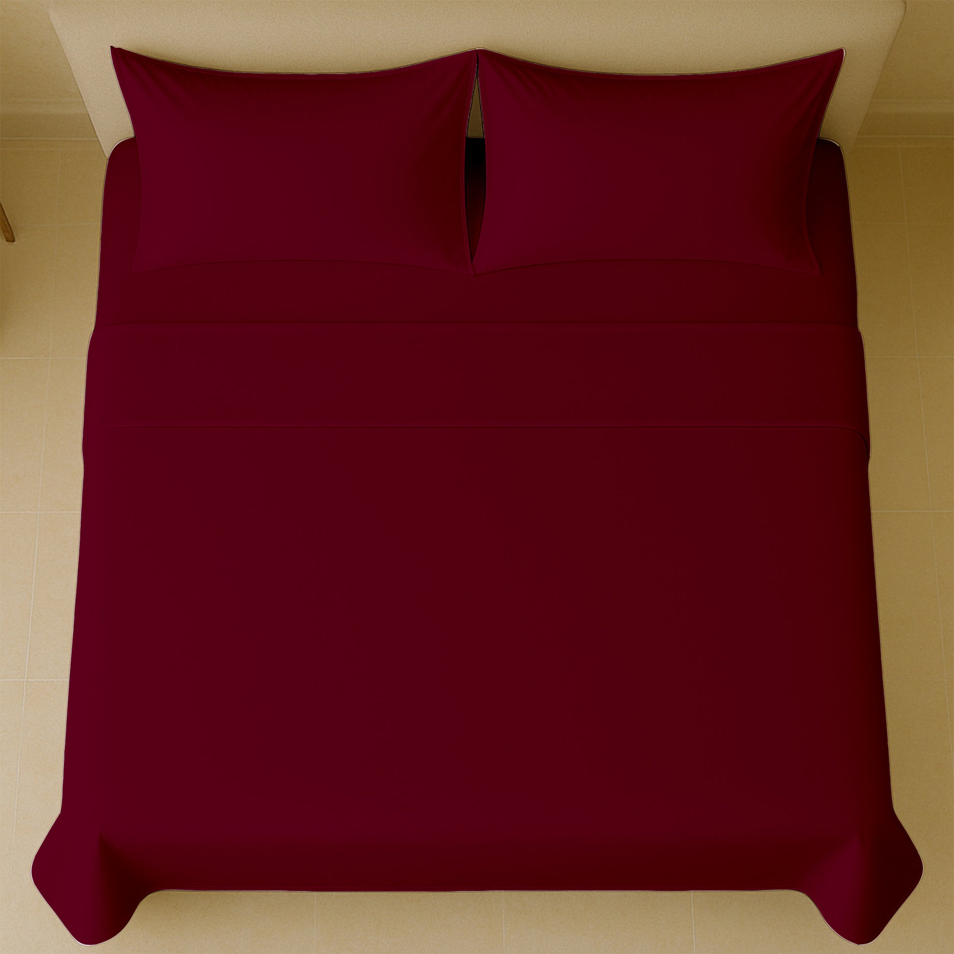 Premium 1000 count bed sheets made from Egyptian cotton neatly folded