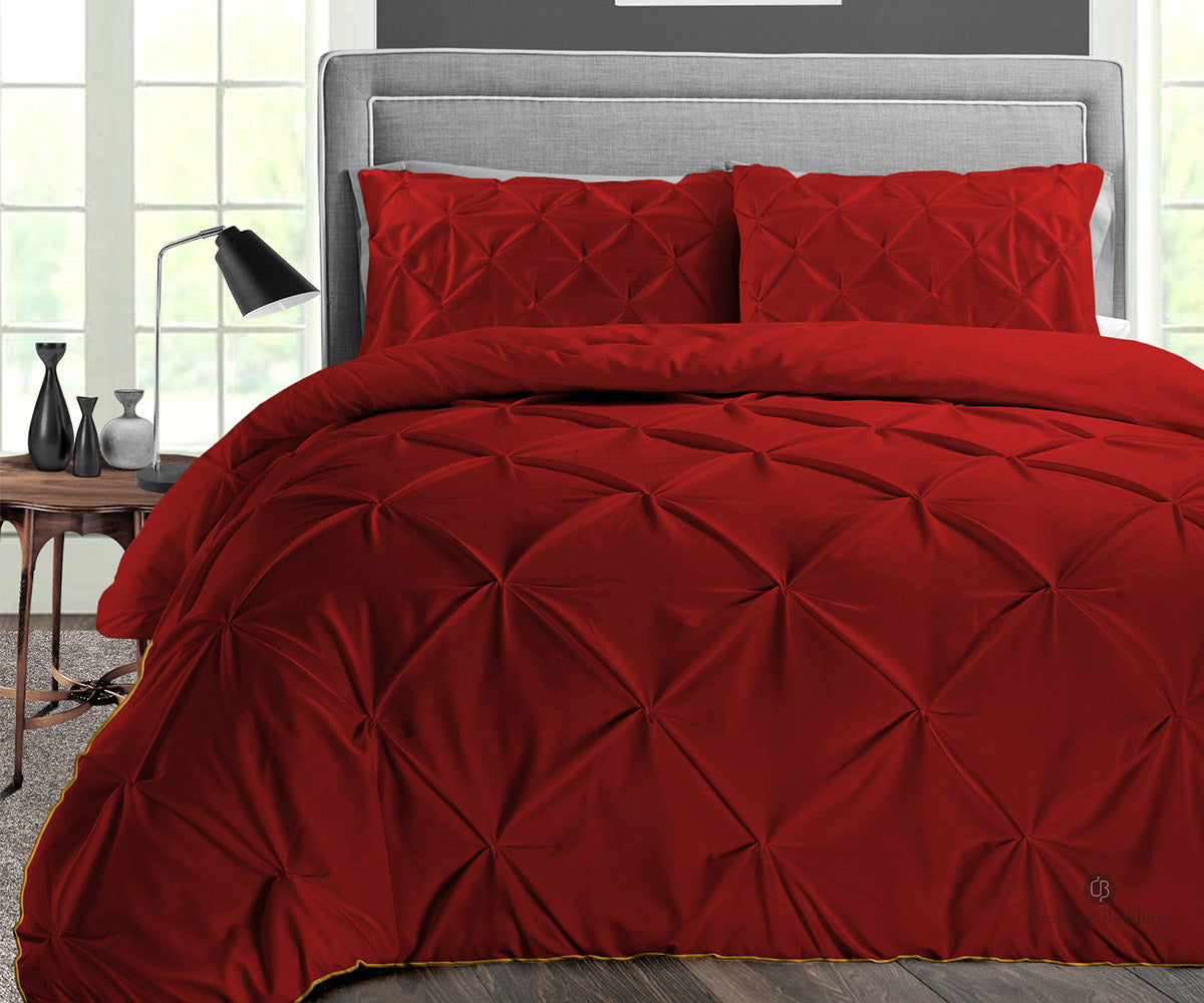 Burgundy Pinch Comforter