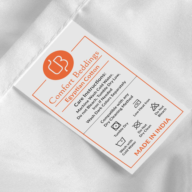 sgi bedding wash care label