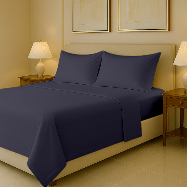 Egyptian cotton sheet set with fitted sheet and pillowcase