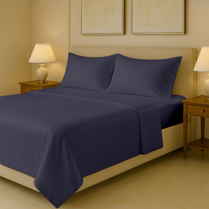 Luxury bamboo sheet set in cooling viscose fabric for king size bed