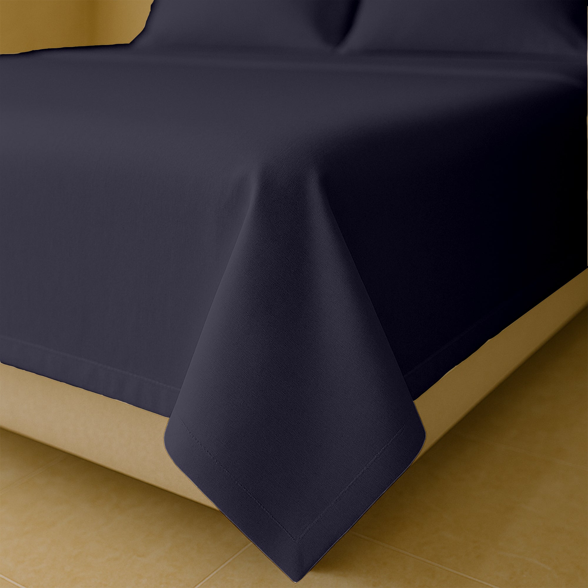 Classic 400 thread count Egyptian cotton sheets set displayed on bed with pillows