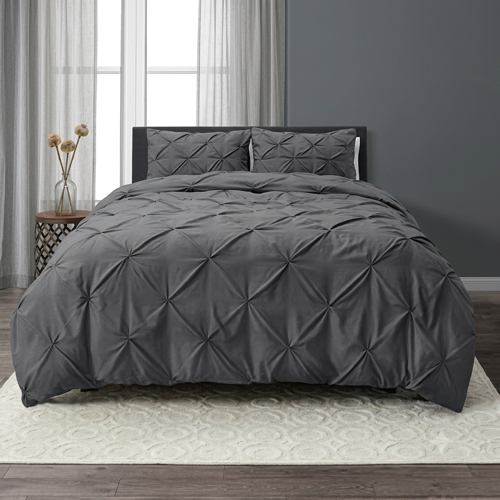 600 TC Emperor size Pinch pleated duvet cover
