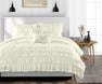 Luxury ivory ruffled comforter