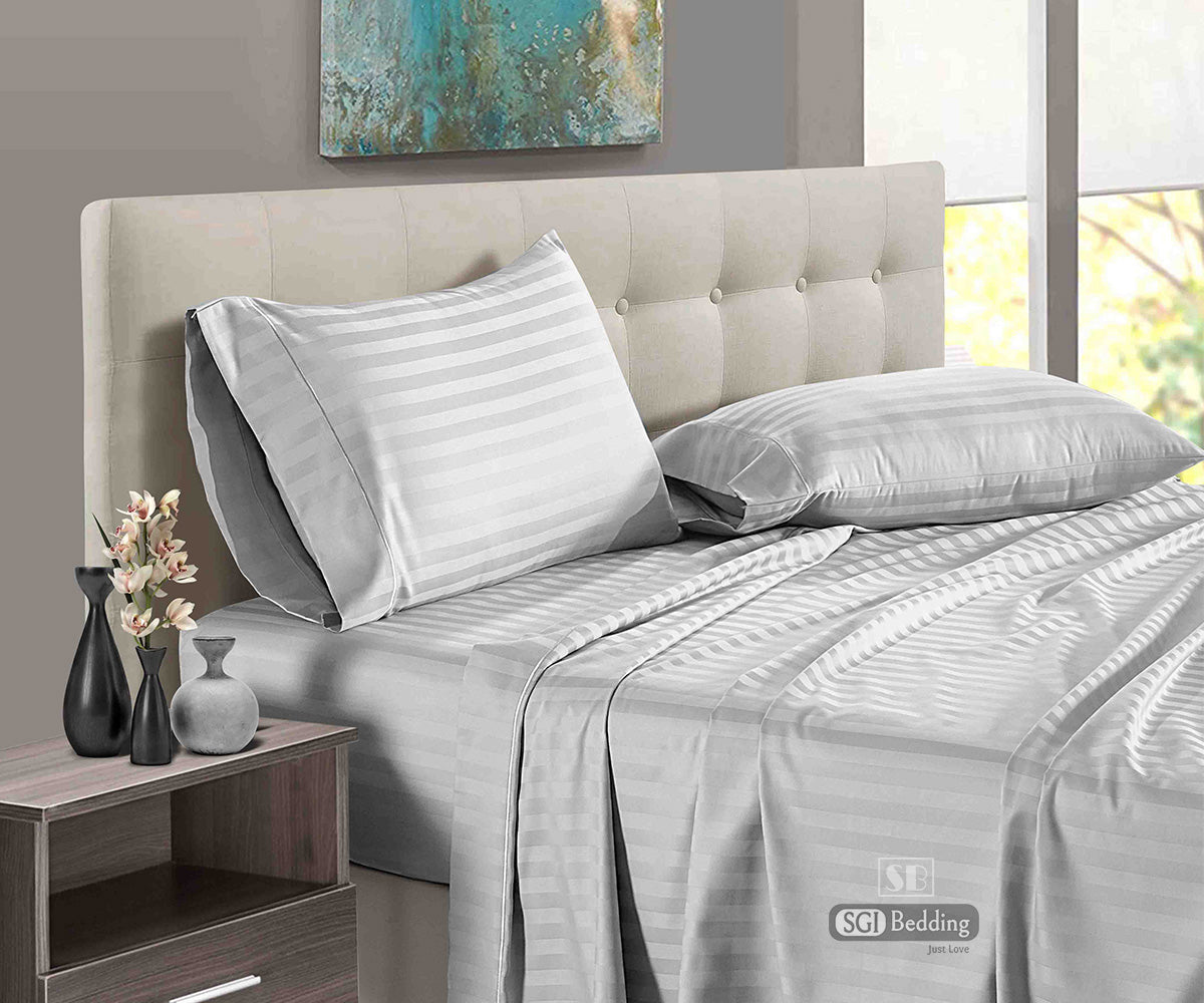 Light Gray Stripe Sheets set