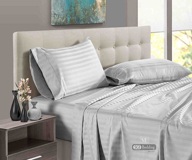 Light Gray Stripe Sheets set