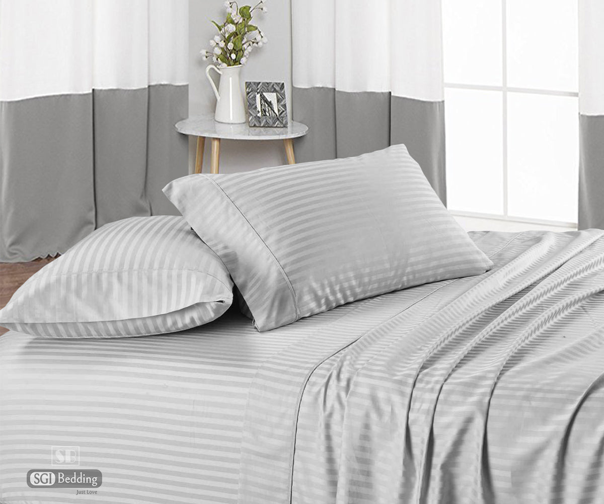 Light Gray Stripe Sheets