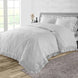 Light Grey Trimmed Ruffle Duvet Cover