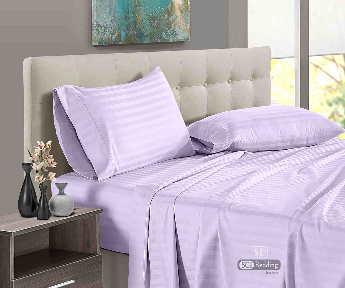 Lilac Stripe Sheet Set