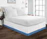 Luxury Mediterranean Blue Two Tone Bed Skirt