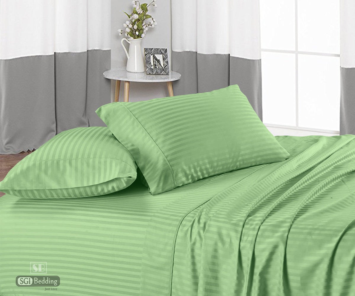 Moss Stripe Sheet Set