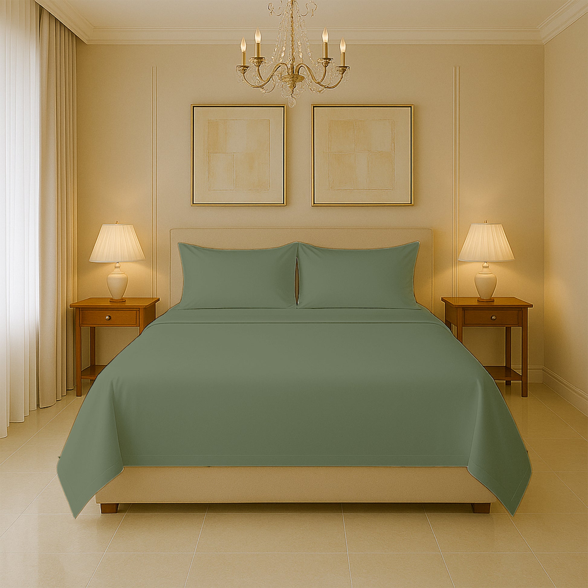  SGI Bedding 1000 thread count sheets set with flat sheet, fitted sheet, and pillowcases