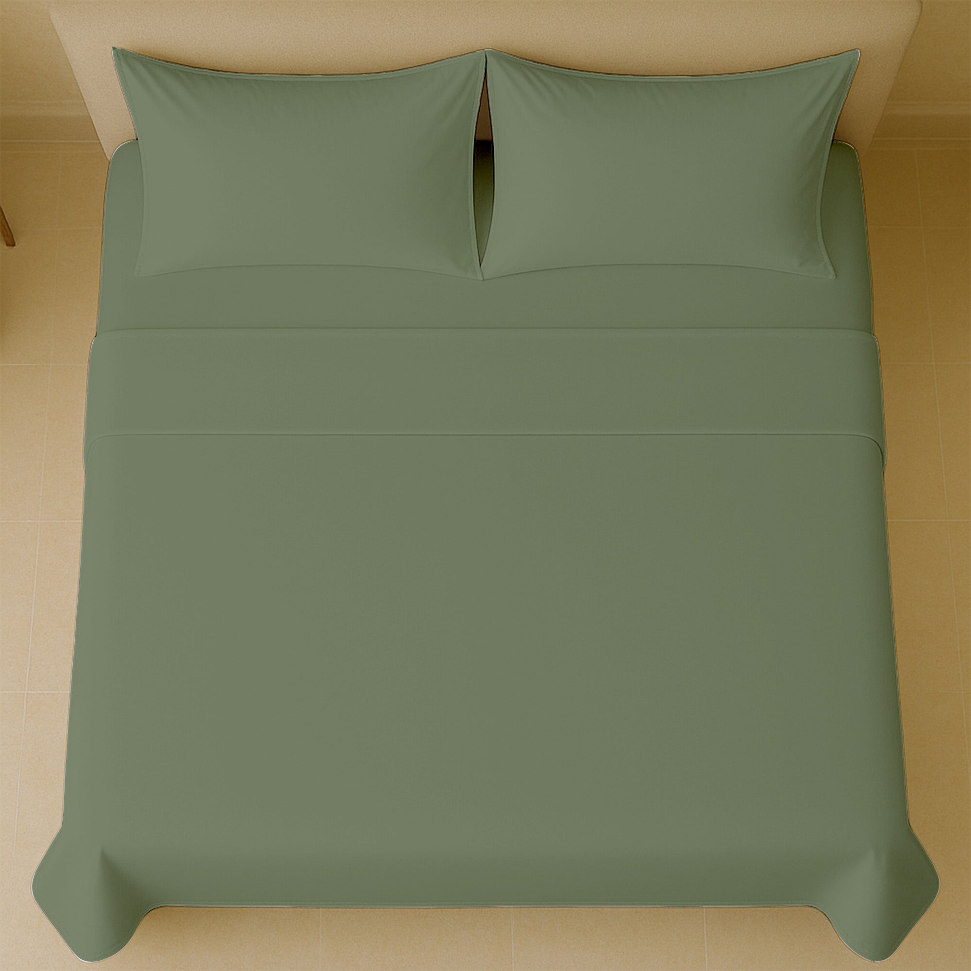  Premium 1000 count bed sheets made from Egyptian cotton neatly folded