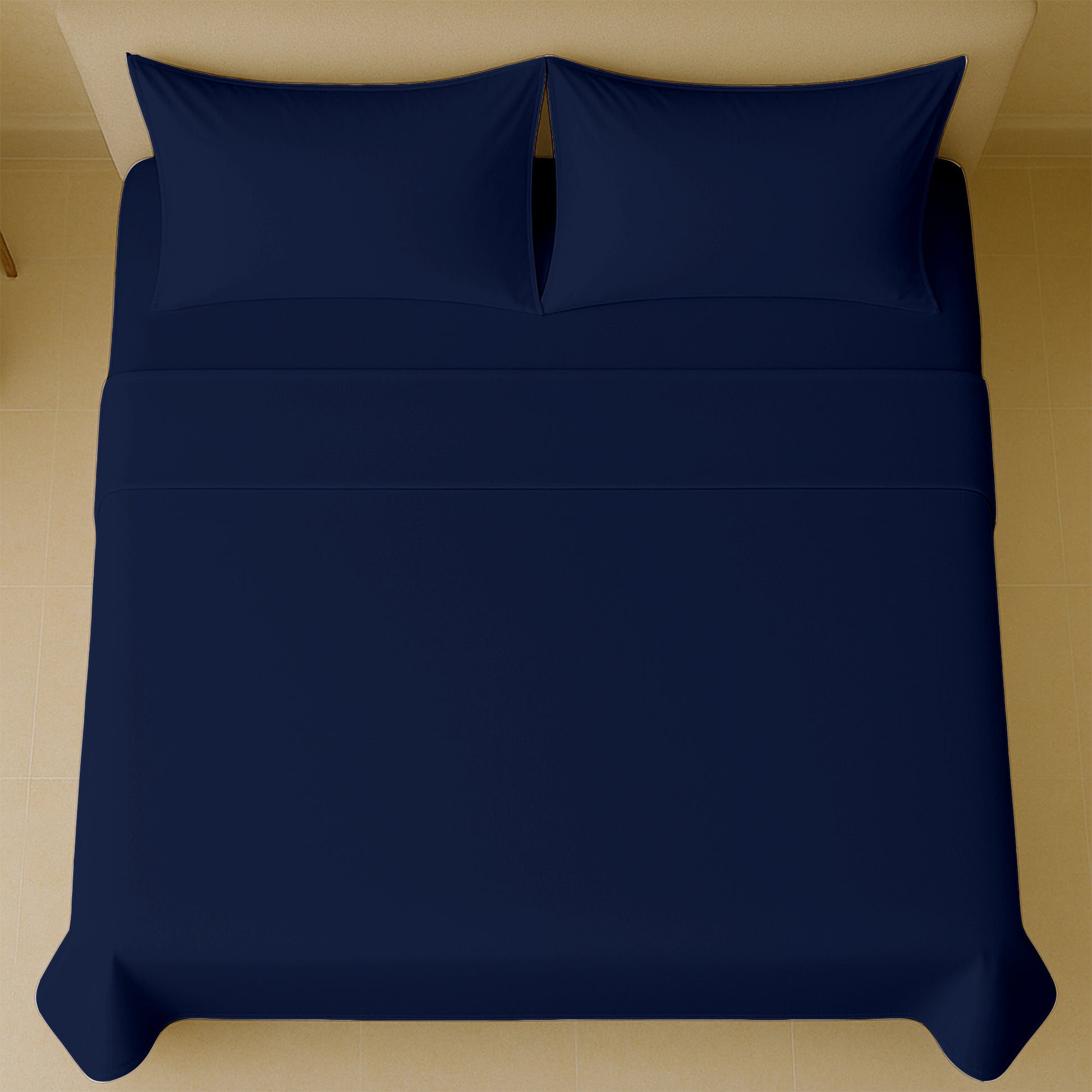 Premium 1000 count bed sheets made from Egyptian cotton neatly folded