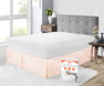 PEACH PLEATED BED SKIRT