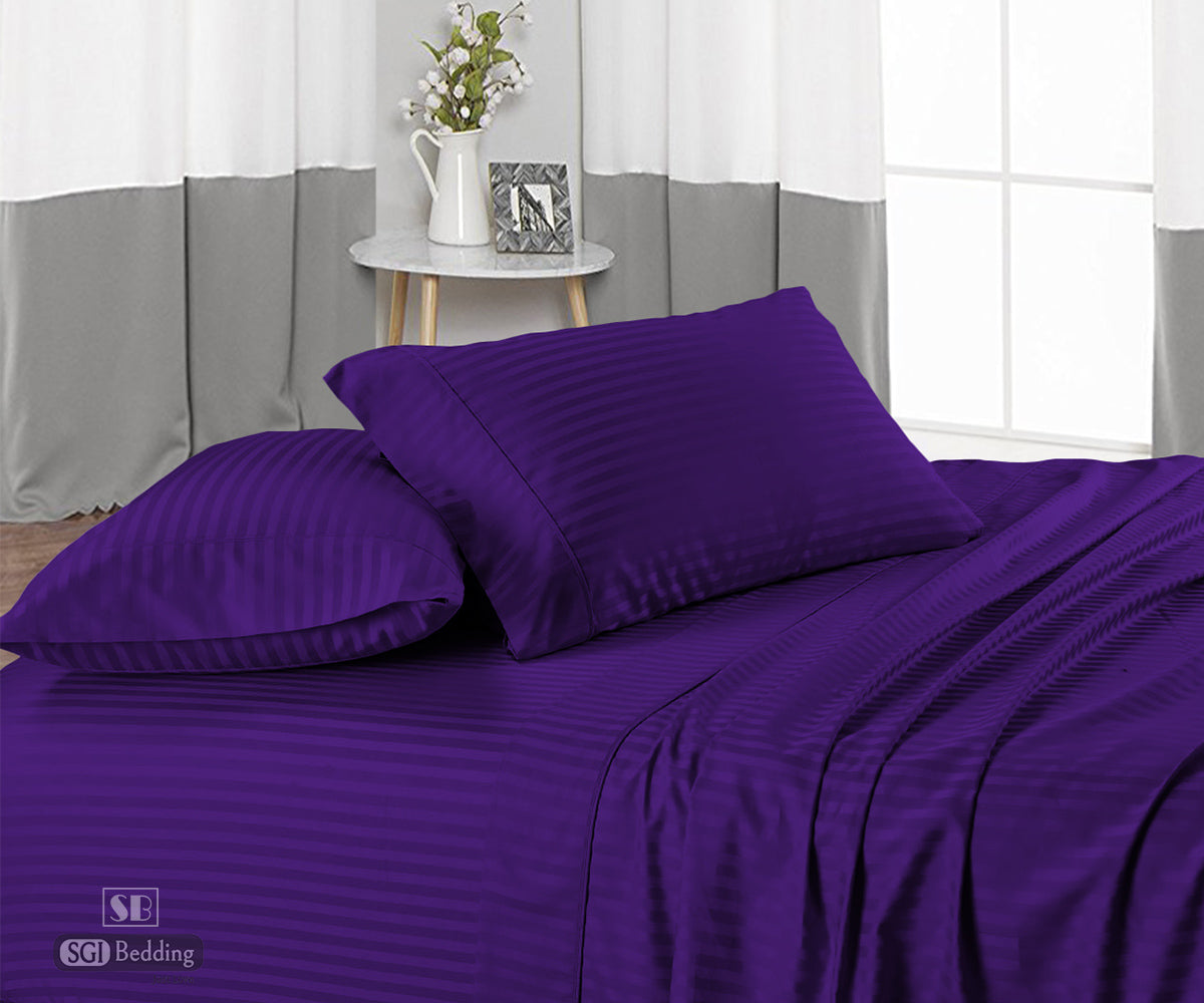 Purple Stripe Sheet Set