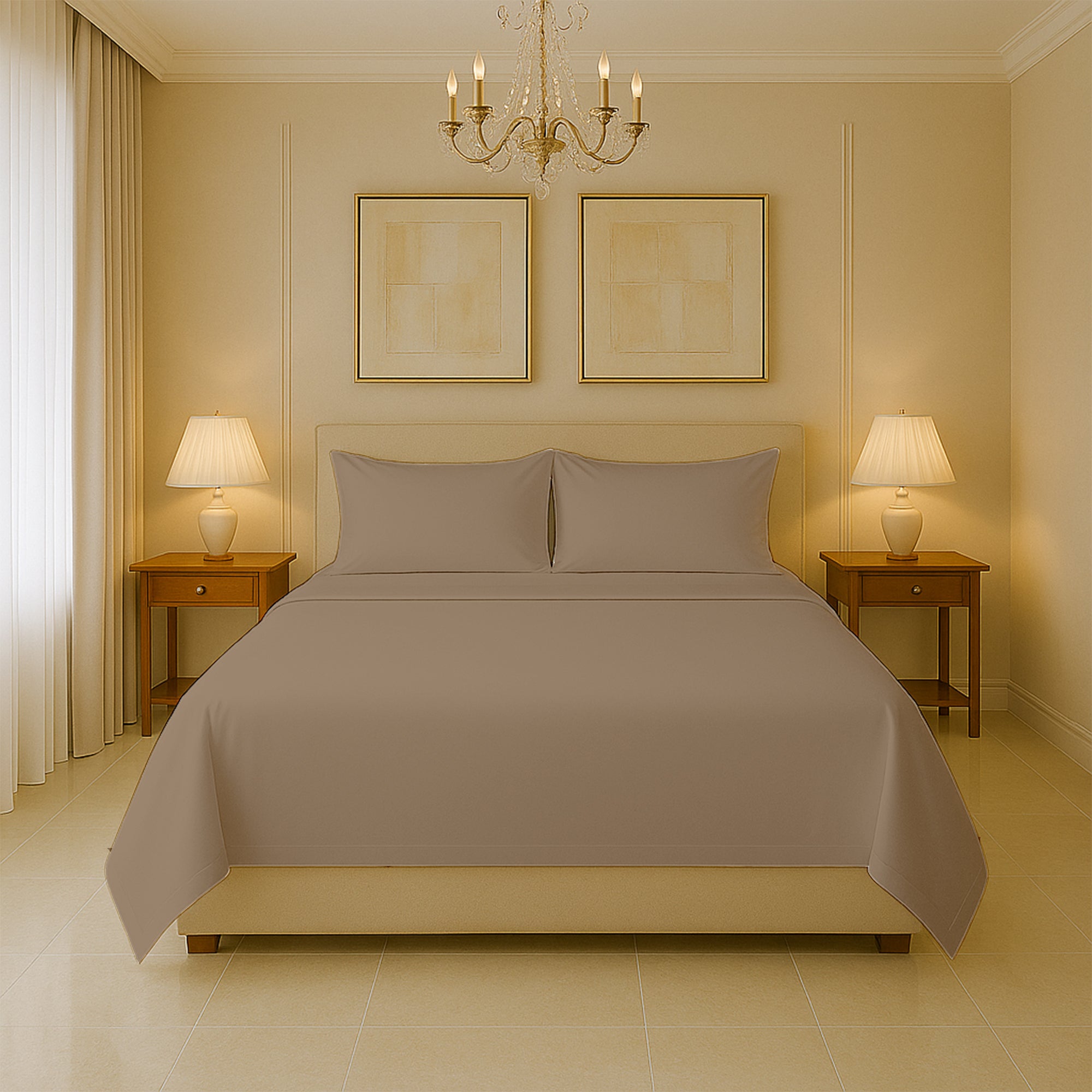 SGI Bedding 1000 thread count sheets set with flat sheet, fitted sheet, and pillowcases