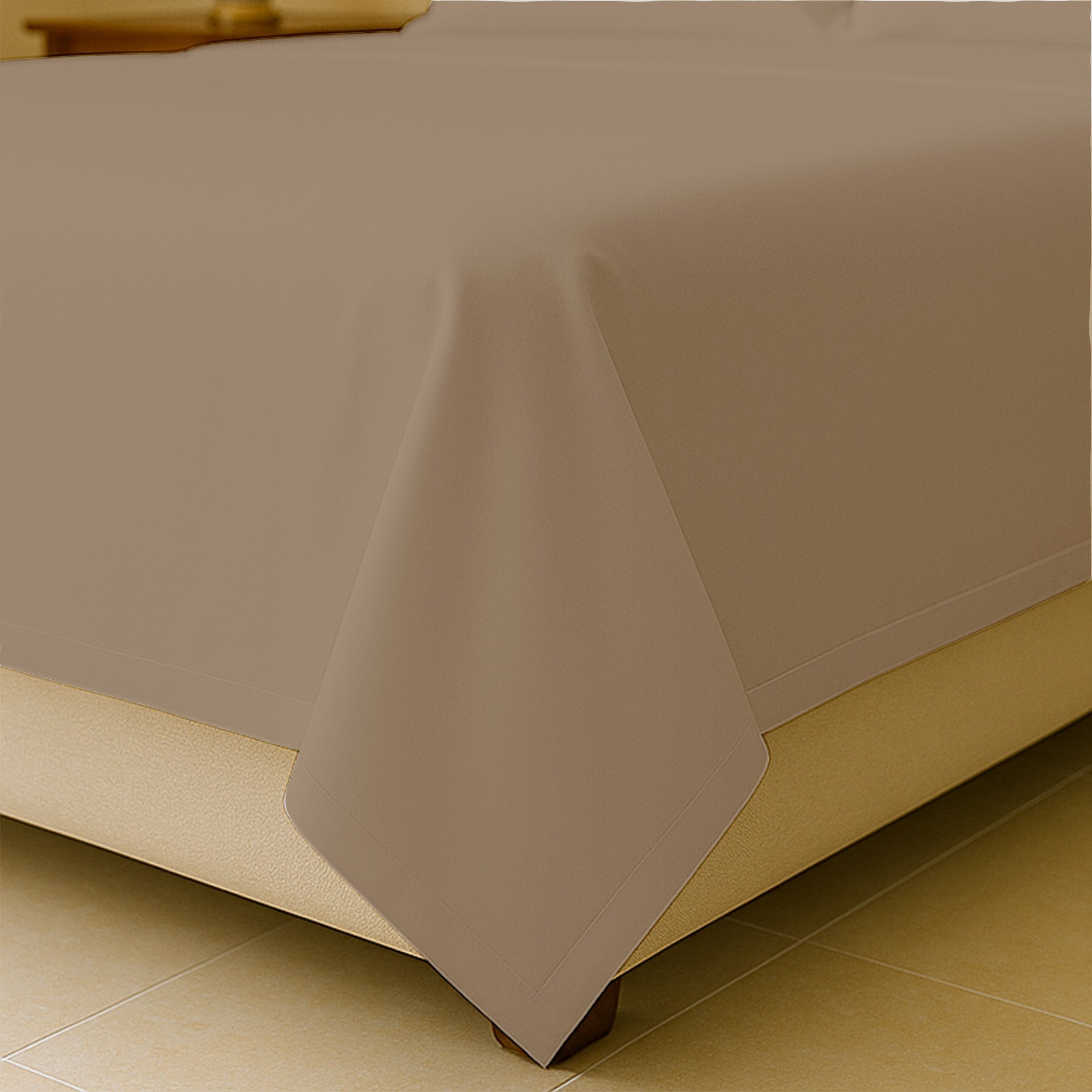 Premium 1000 count bed sheets made from Egyptian cotton neatly folded