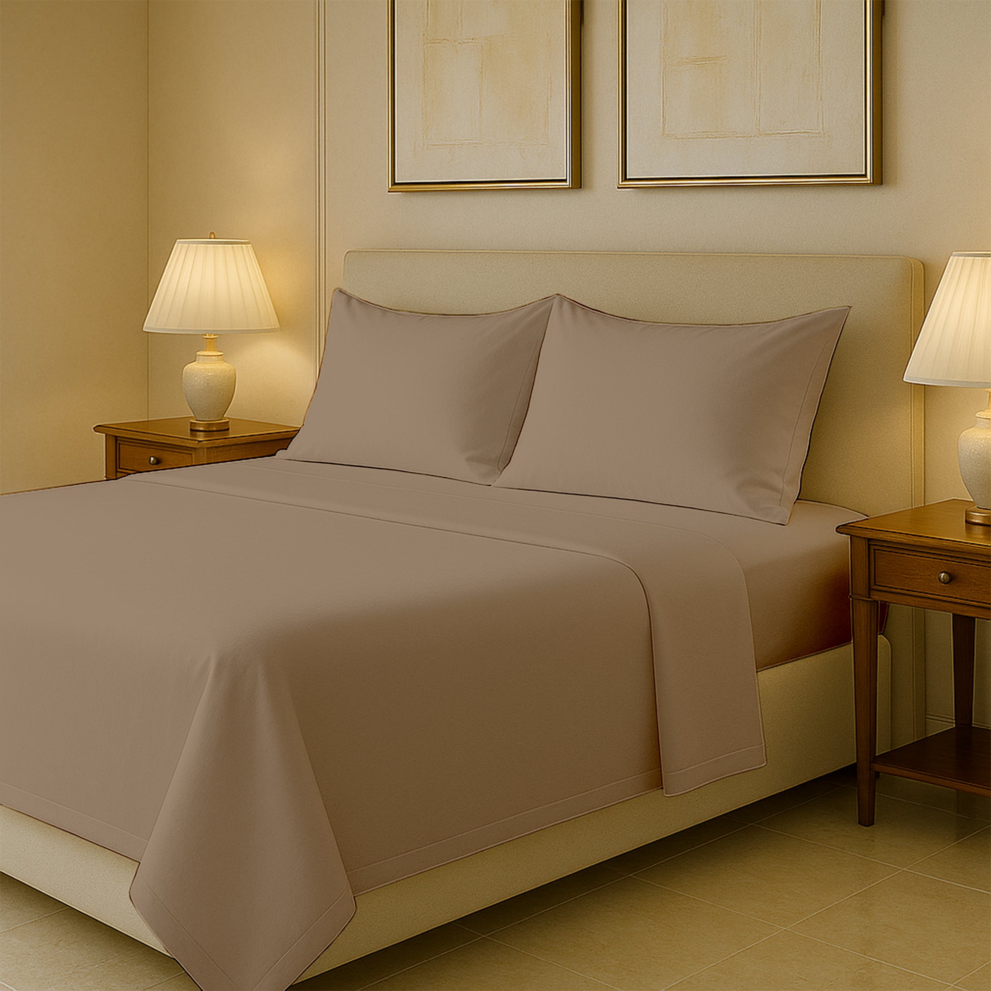 Premium 400 thread count sheets by SGI Bedding for king size bed
