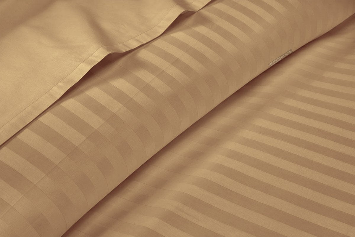 Taupe Stripe Split Sheets Set