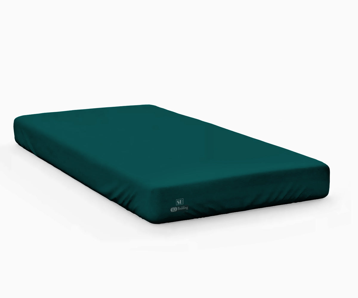 Teal Fitted Crib Sheet