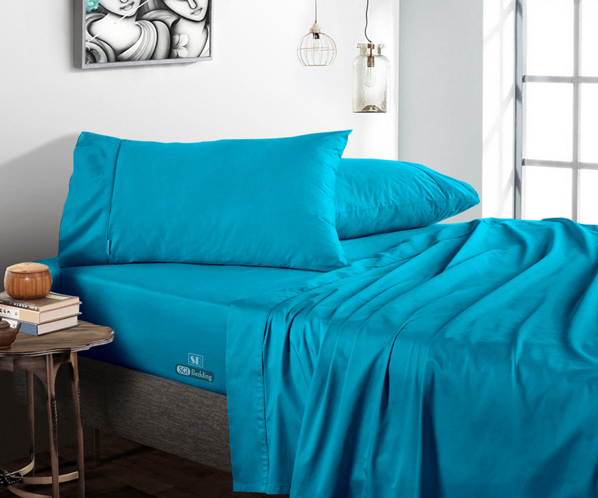 Turquoise Flat Sheet Set