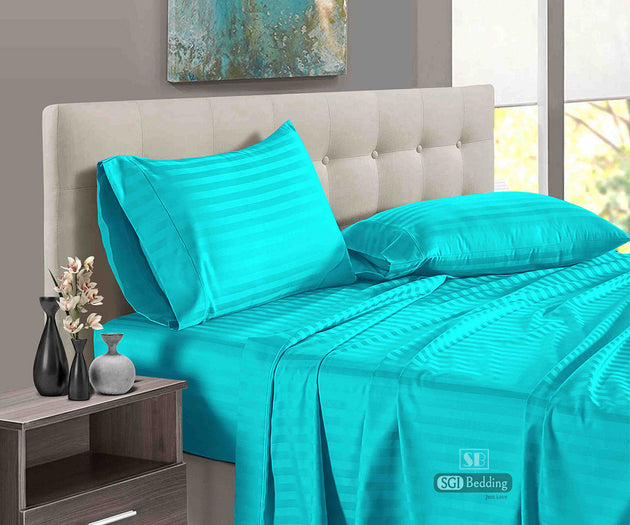 Turquoise Blue Stripe Sheet