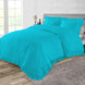 100% Egyptian Cotton Turquoise Blue Trimmed Ruffle Duvet Cover Set