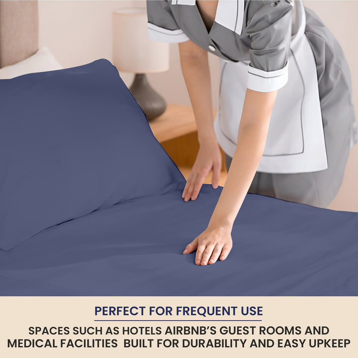 Bulk Microfiber Flat Bed Sheets – Hotel Flat Sheets 6 & 12 Pack