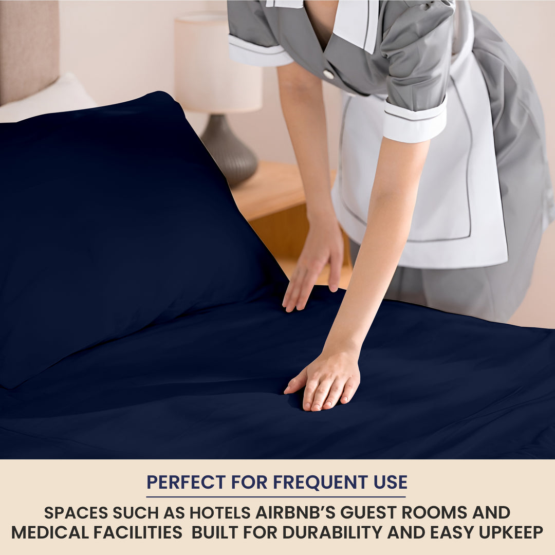 Bulk Microfiber Flat Bed Sheets – Hotel Flat Sheets 6 & 12 Pack