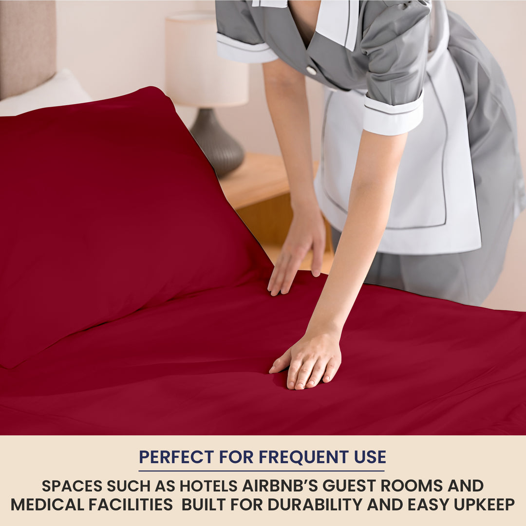 Bulk Microfiber Flat Bed Sheets – Hotel Flat Sheets 6 & 12 Pack