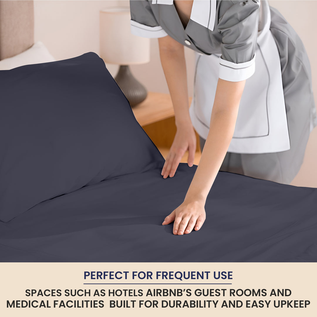 Bulk Microfiber Flat Bed Sheets – Hotel Flat Sheets 6 & 12 Pack